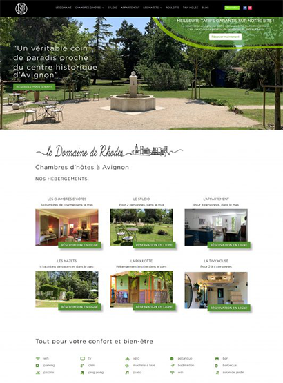 Domaine Rhodes — location de vacances Site WordPress créé pour Domaine Rhodes — location de vacances